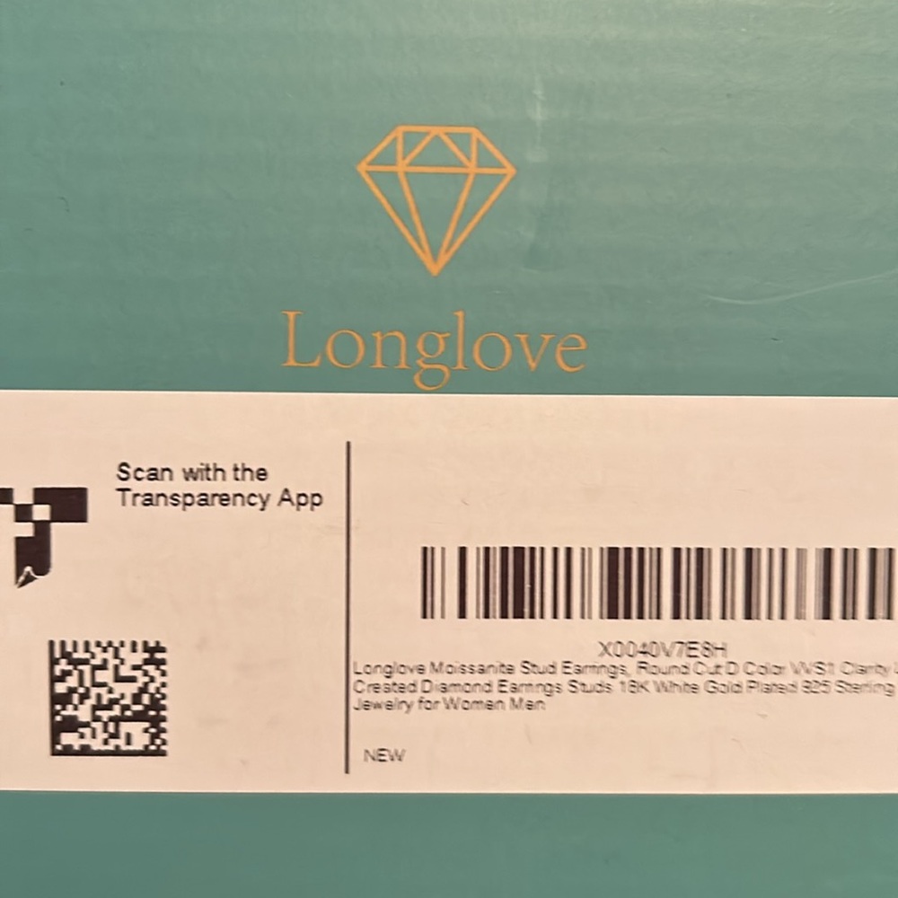 Longlove Moissanite Stud Earrings - Picture 4 of 6